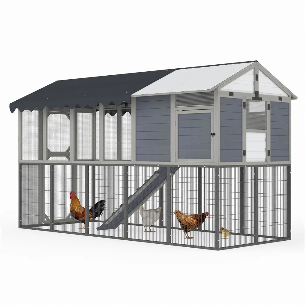 Poulailler Coziwow 120L Accessible Métal et Bois — Jouets pour chiens