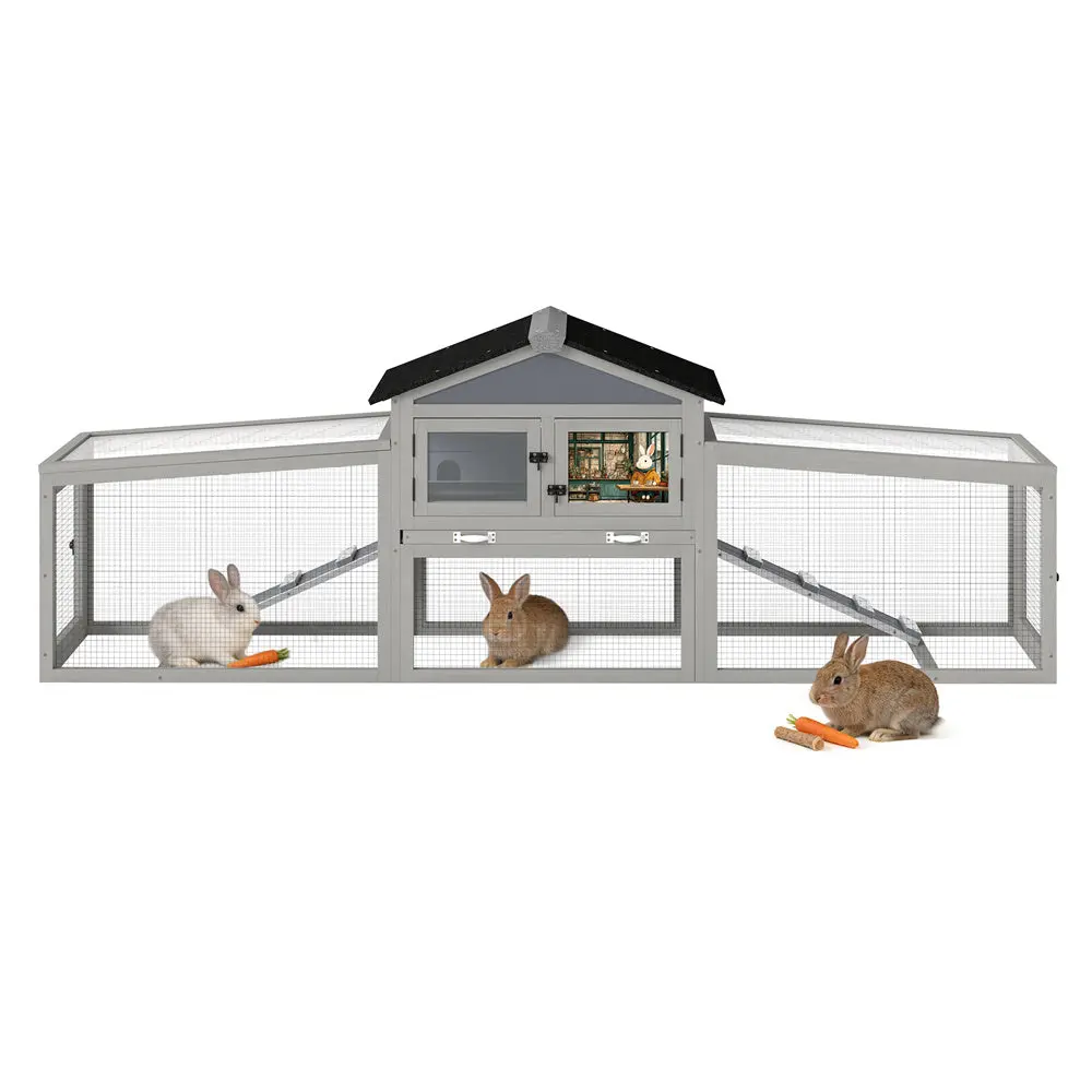 Coziwow Clapier à Lapins Bois 2 Étages 90 po — Jouets pour chiens