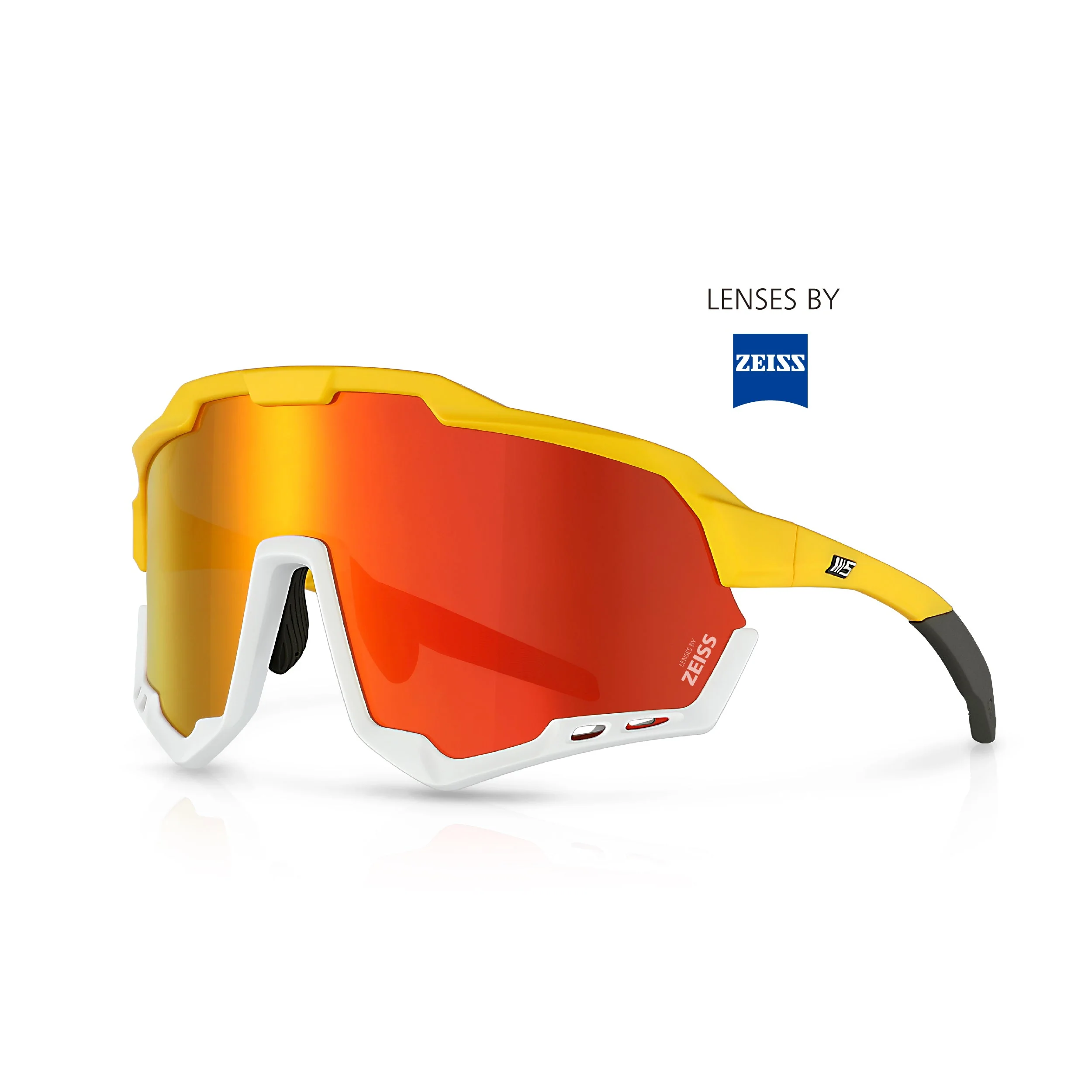 Lunettes de cyclisme convertibles Magicshine Morpher avec lentille Zeiss jaune noir MP001Z