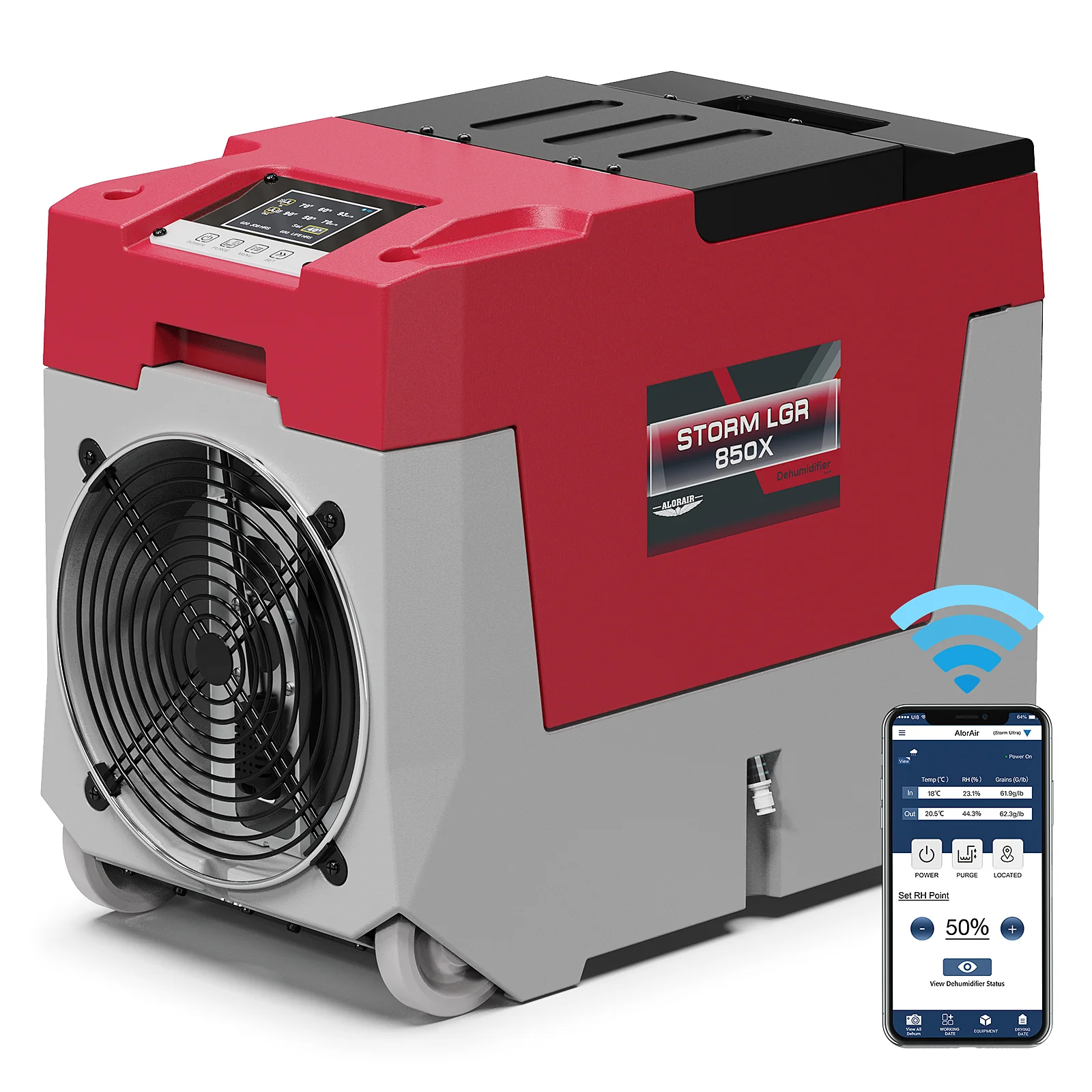 AlorAir Storm LGR 850X déshumidificateur 180 PPD intelligent avec pompe — Humidificateurs