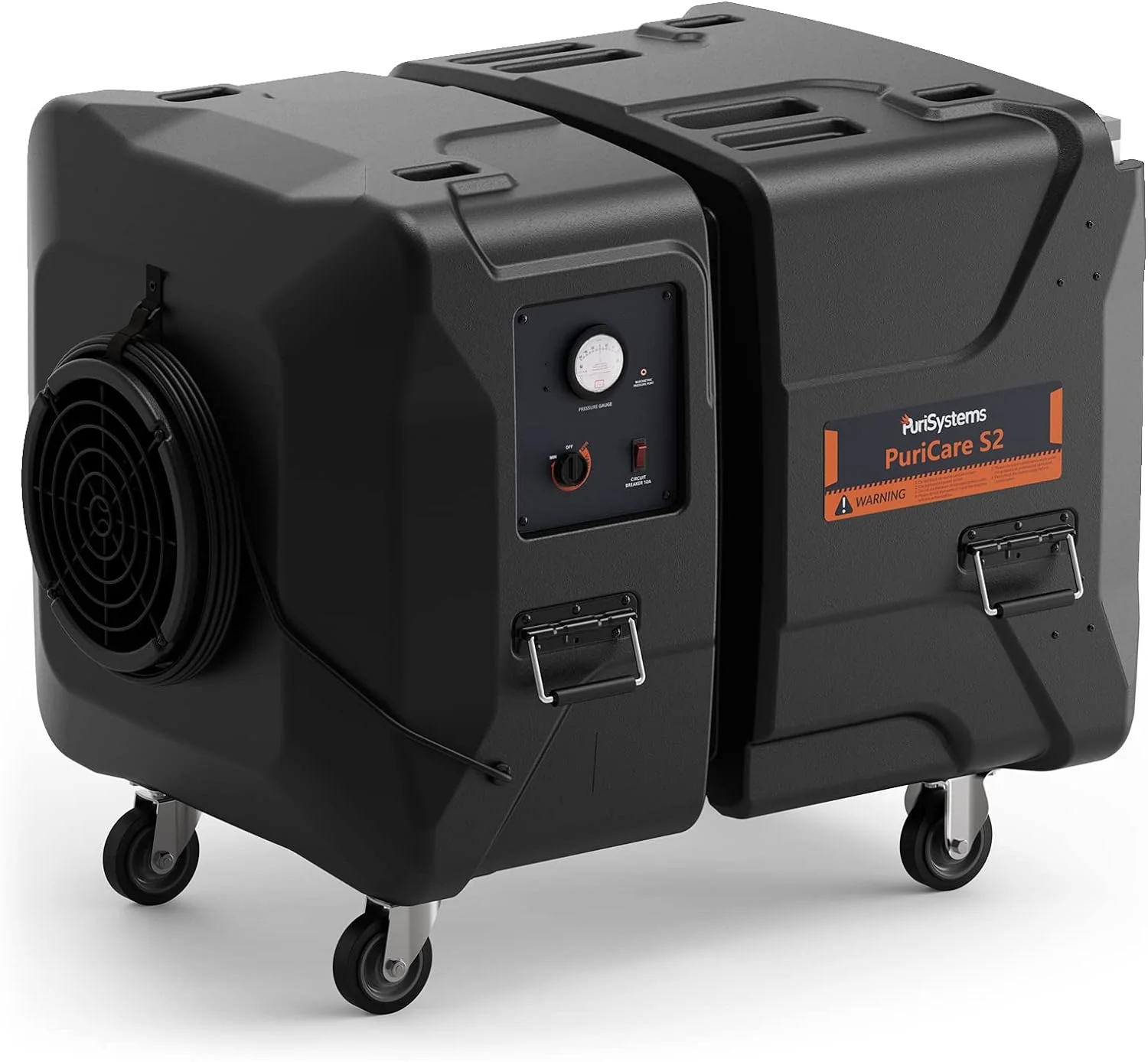 PuriCare S2 Commercial Industrial Heavy Duty HEPA Air Scrubber with 2 stage Filtration, Up To 2000 CFM | Alorair
