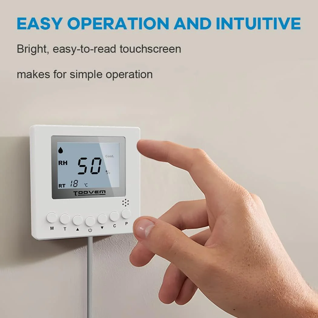 TooVem Remote Controller for Digital Humidity, Temperature, Adapt the Humidity Level, for Basement Crawl Space Dehumidifier — Humidifier