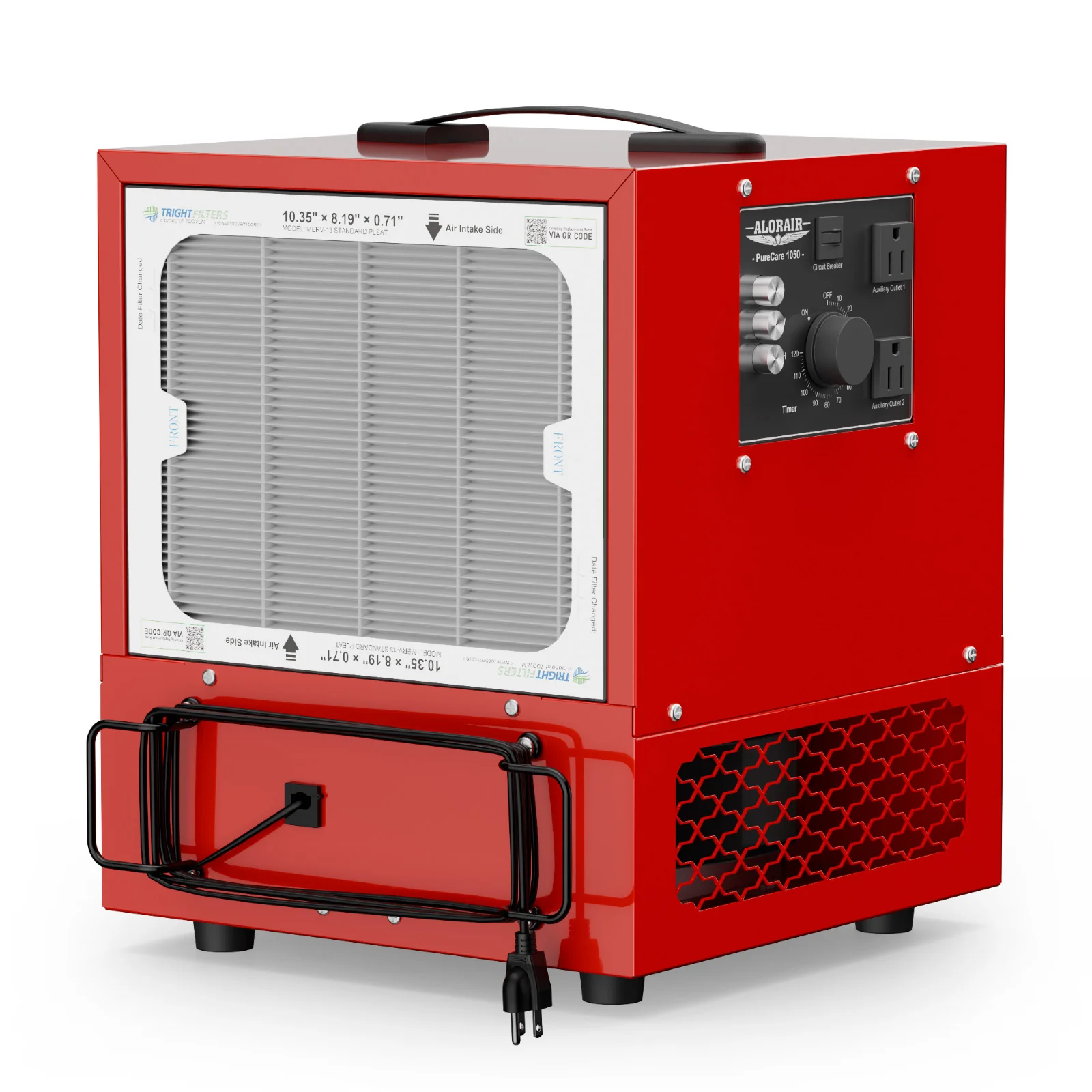 Alorair 1050 CFM Portable Air Filtration Systems with Powerful Vortex Fan for Garage, Works Shop | Purecare 1050