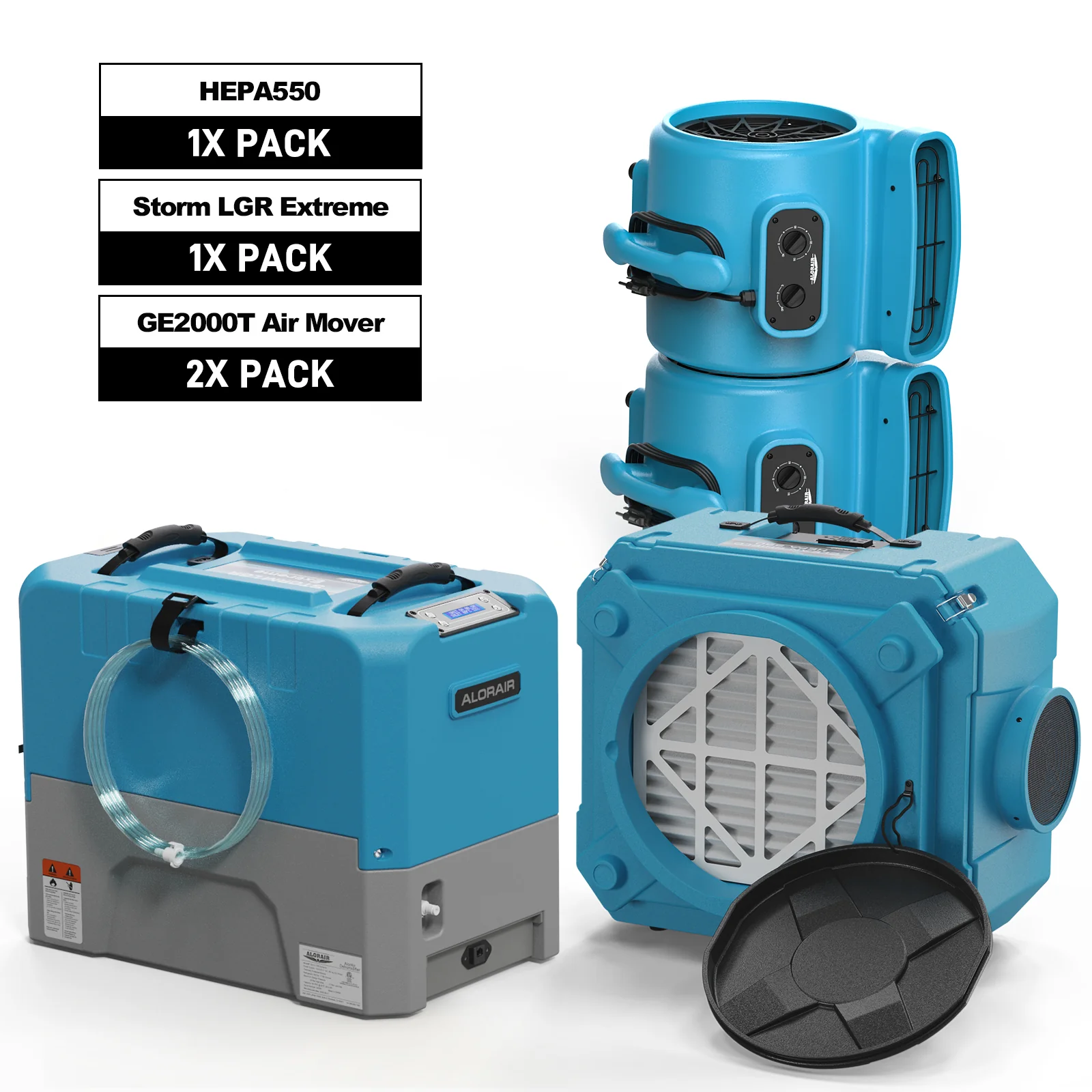 Combo AlorAir Storm LGR Extreme – Déshumidificateur + Purificateur HEPA + Ventilateurs — Humidificateurs