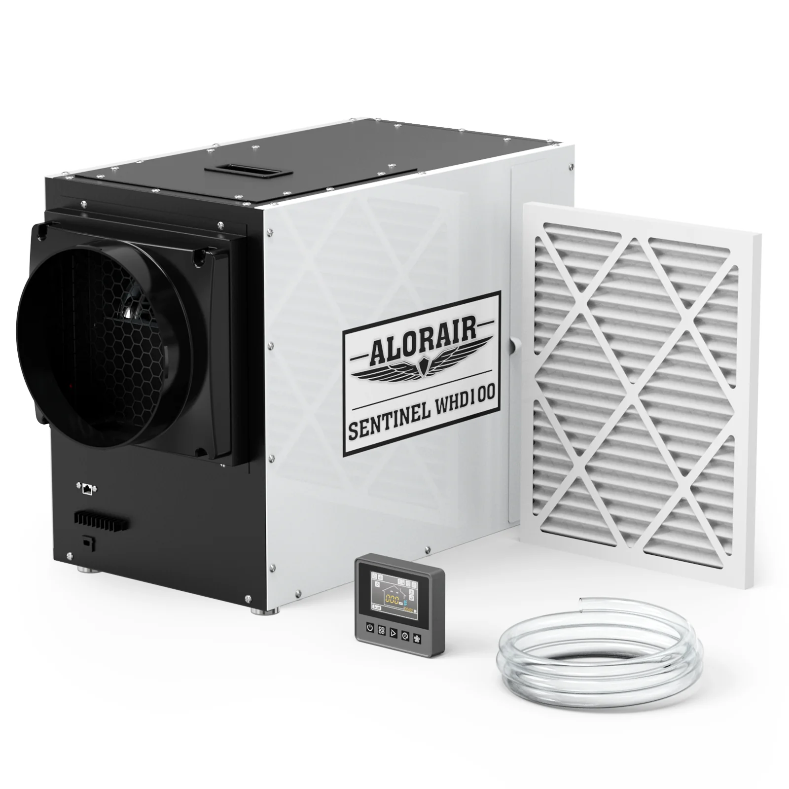 AlorAir® Sentinel WHD 100 | 90 PPD Commercial Grade Whole House Dehumidifier for 2300 Sq. Ft with Fresh Air Function — Humidifier