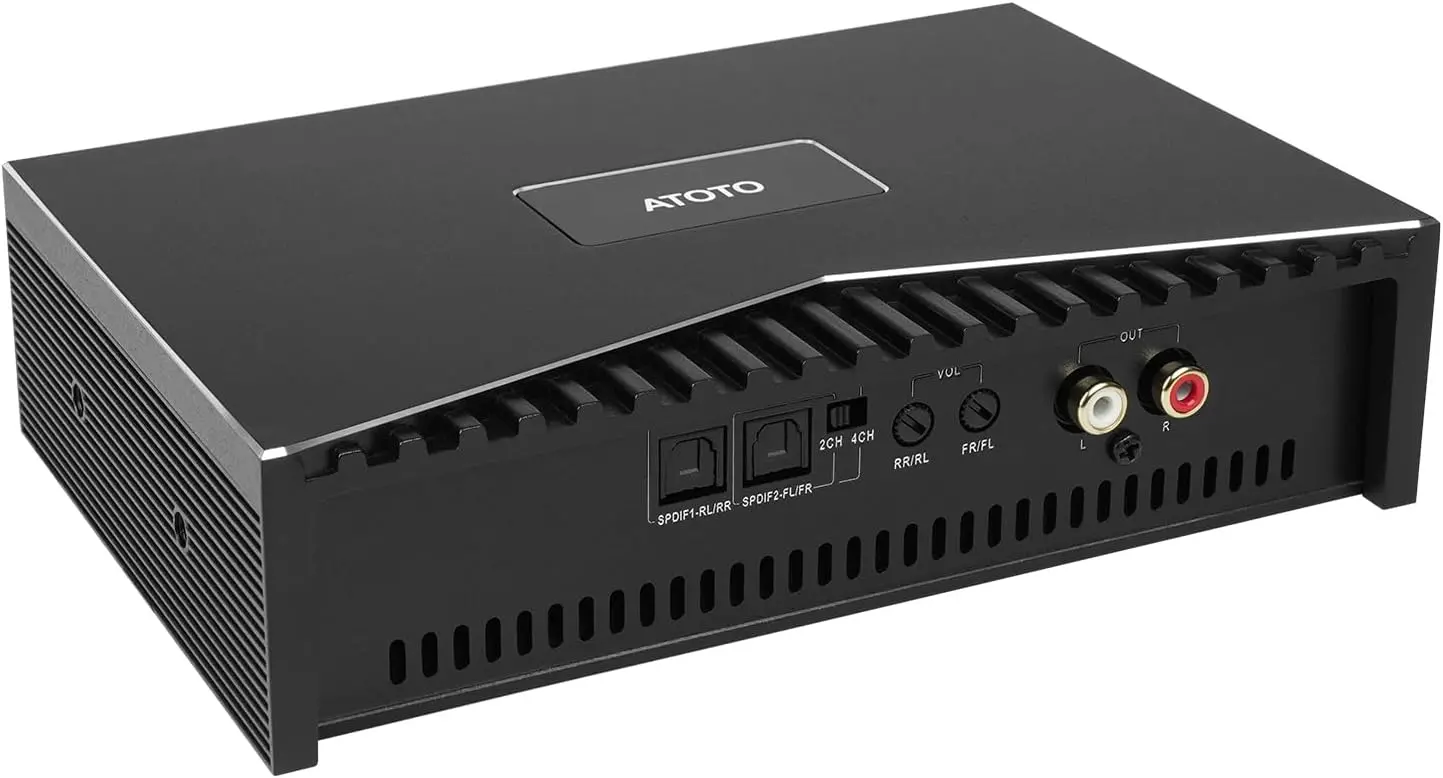 Atoto CA-AEC03 4-Ch Car Amp - 55Wx4 RMS, Class D, Spdif, 4-8 Ohm, for A5/A6/F7/S8/X10 (Not P5/P8/P9) — Audio Amplifiers & DACs