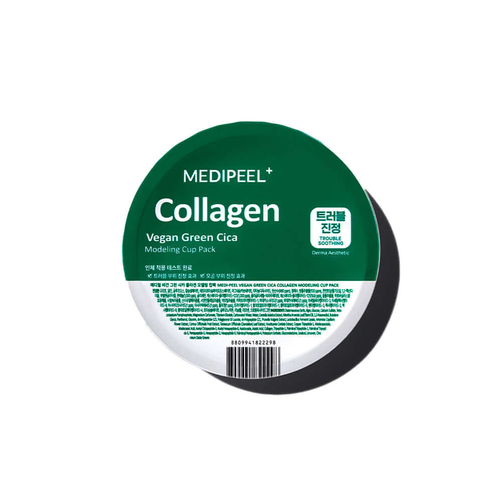 MEDIPEEL Masque Cica Collagène Végétal Vert Cup Pack 28g