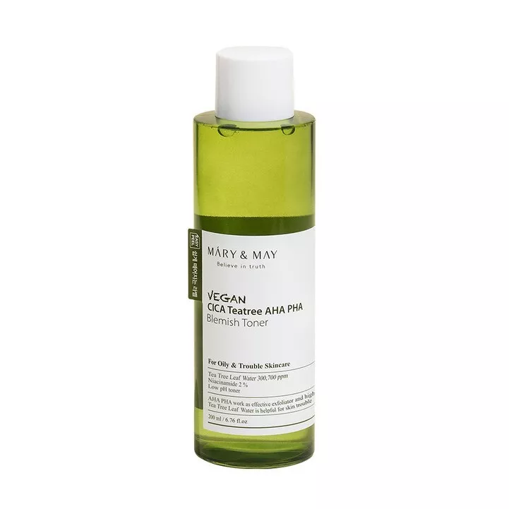 Mary & May Tonique Vegan Cica Tea Tree AHA PHA 200mL — Appareils de soins de la peau