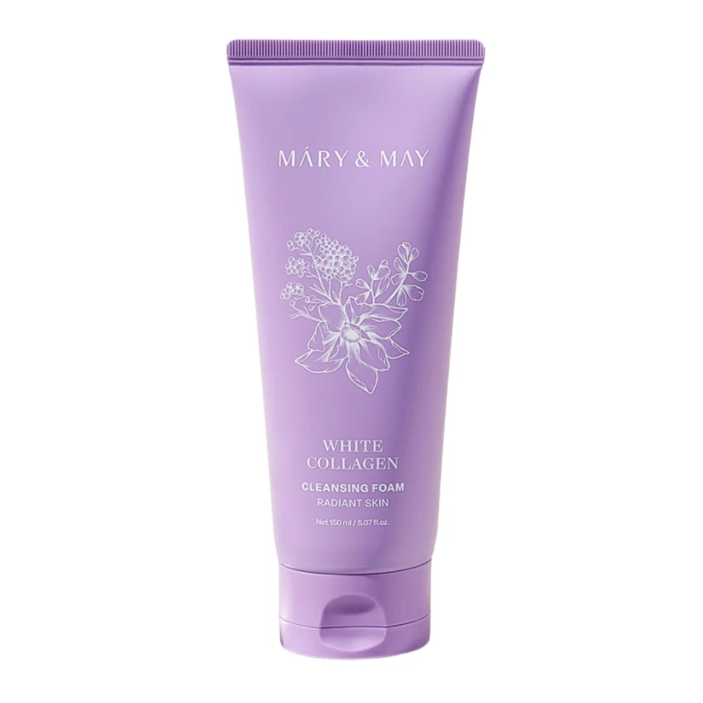 Mary & MAY White Collagen Cleansing Foam 150mL — Facial Cleansing Brushes