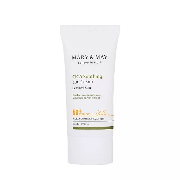 Mary & MAY Cica Soothing Sun Cream SPF50+ PA++++ 50mL