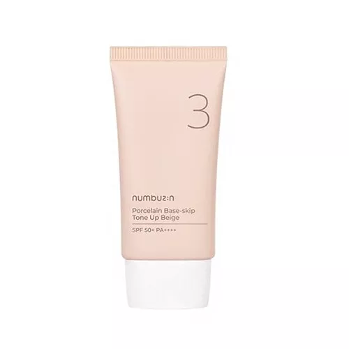 Numbuzin No.3 Porcelain Base Tone Up Beige SPF50+ PA++++ — Appareils de soins de la peau