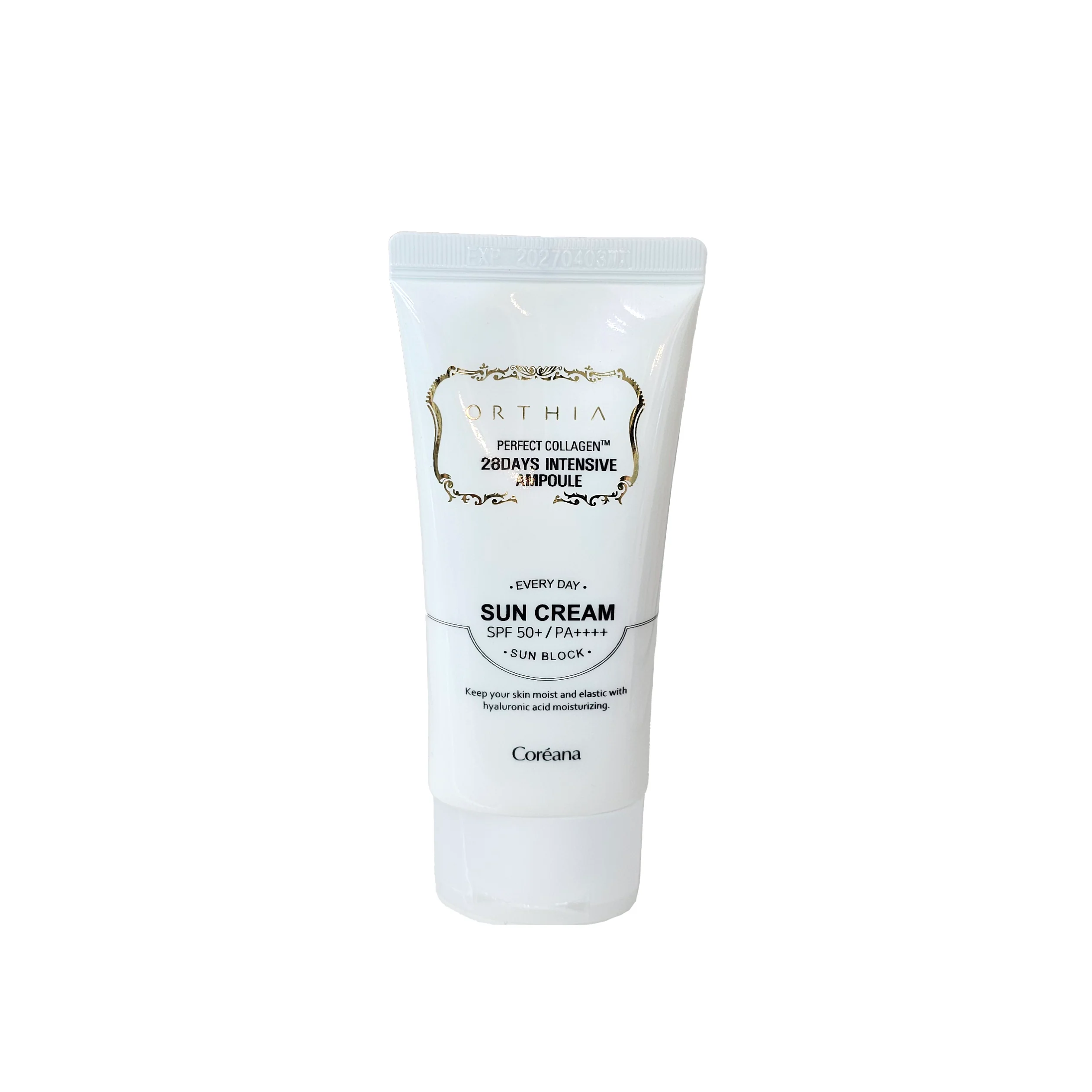 Coreana Orthia Perfect Collagen 28Days, crème solaire intensive en ampoule 50g (SPF50+ PA++++) — Appareils de soins de la peau