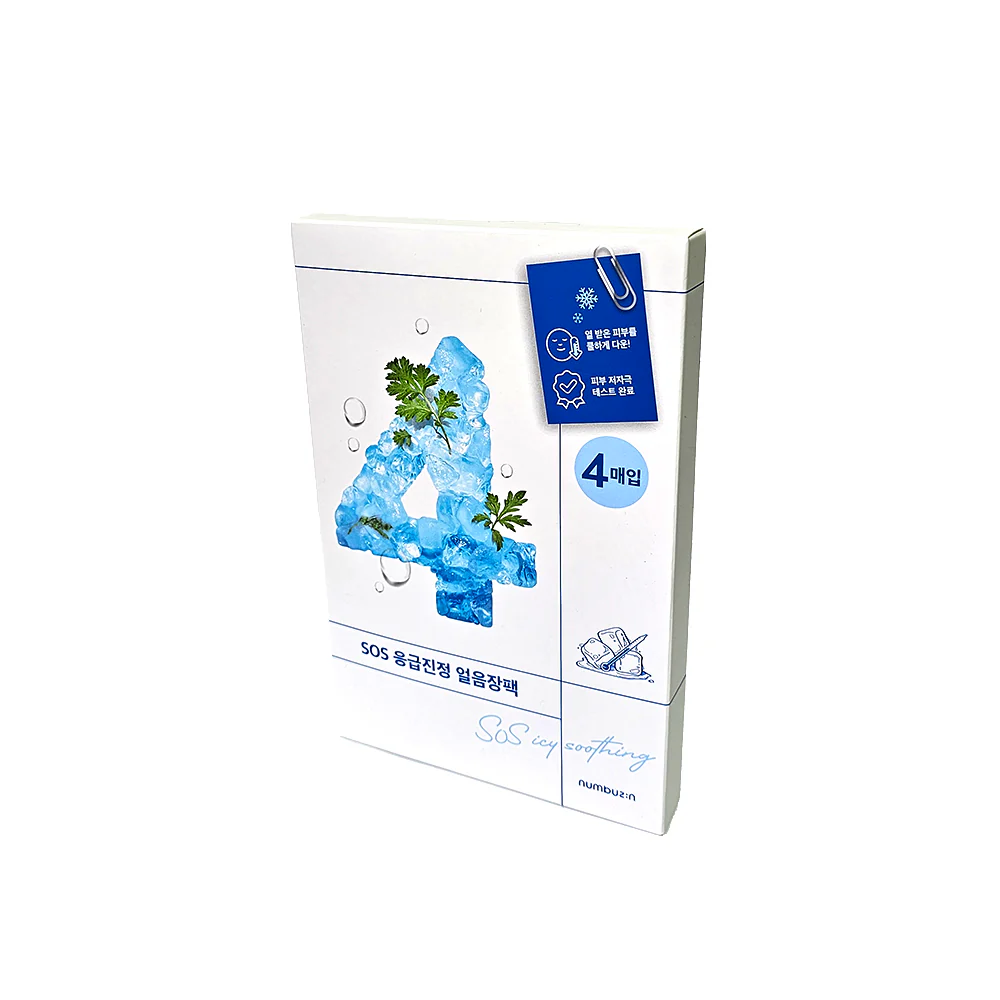 Masque en feuille Numbuzin No.4 SOS Icy Soothing 4ea — Appareils de soins de la peau