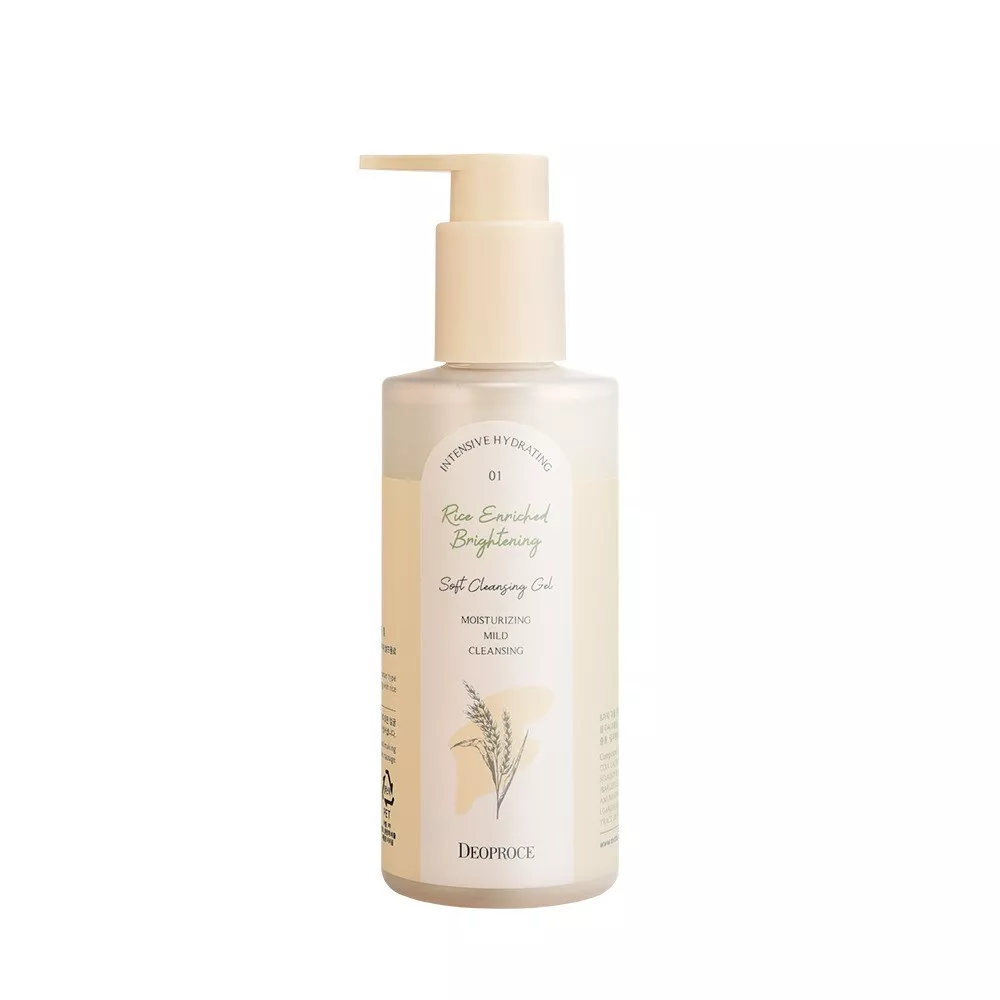 Deoproce Rice Enriched Brightening Soft Cleansing Gel 200mL — Facial Cleansing Brushes