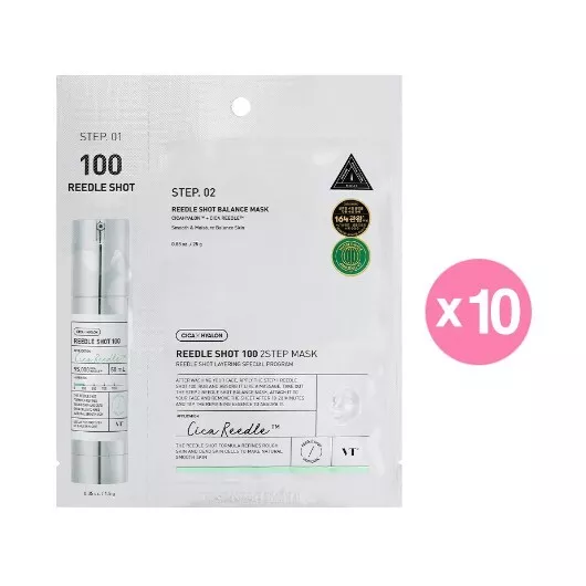 VT Reedle Shot 100 Masque 2 Étapes x10 — Appareils de soins de la peau