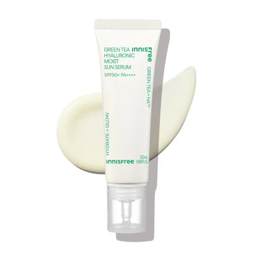 INNISFREE Green Tea Hyaluronic Moist Sun Serum SPF50+ PA++++ 50ml — Appareils de soins de la peau