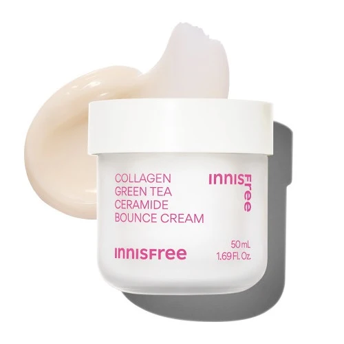 Innisfree Collagen Green Tea Ceramide Bounce Cream 50ml — Skincare Devices