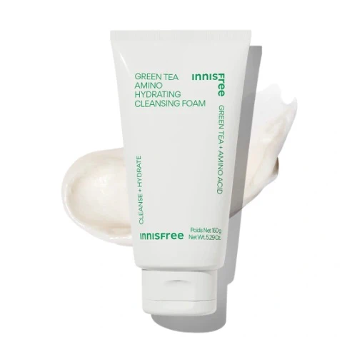 Innisfree Mousse Nettoyante Hydratante Amino au Thé Vert 150 g — Nettoyants visage
