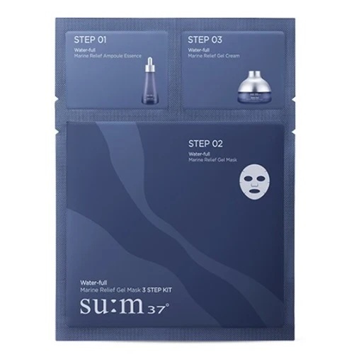 SUM37 Water-Full Marine Relief Gel Mask Kit 3STEP