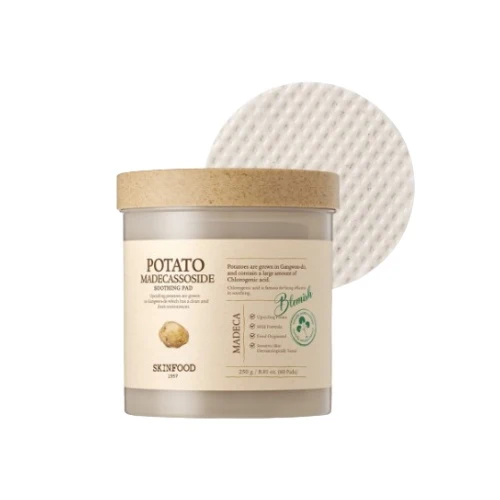 Tampon Apaisant Pomme de Terre Madecassoside SKINFOOD 60ea — Appareils de soins de la peau
