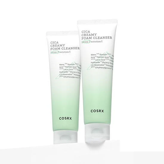 Cosrx Pure Fit Cica Creamy Foam Cleanser 150ml+150ml Double Pack — Facial Cleansing Brushes