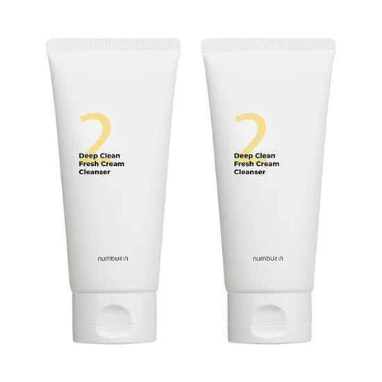 Ensemble double nettoyant Numbuzin No.2 Deep Clean Fresh Cream — Nettoyants visage