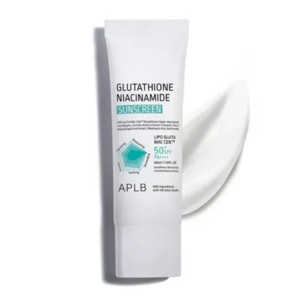 Écran solaire APLB Glutathion Niacinamide SPF50+ PA++++ 40ml