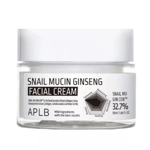 Crème Faciale APLB Mucine Escargot Ginseng 55ml