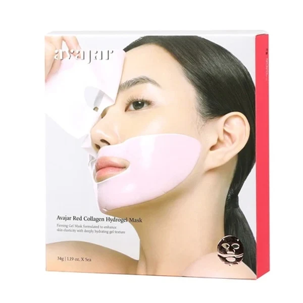 Avajar Red Collagen Hydrogel Mask - 1pack (5pcs) — Skincare Devices