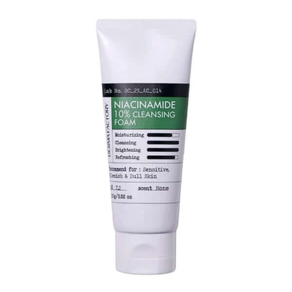 Mousse nettoyante Derma Factory Niacinamide 10% 100g — Brosse nettoyante électrique pour le visage