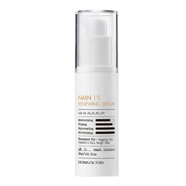 DERMA FACTORY Sérum Rénovateur NMN 1% 30ml — Appareils de soins de la peau