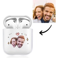 Étui AirPods personnalisé avec photo - Cadeau souvenir pour couples — Écouteurs sans fil