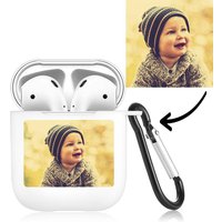 Étui pour AirPods avec photo bébé – Blanc — Écouteurs sans fil