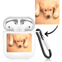 Custom Photo Earbuds Case for AirPods Lovely Dog White
