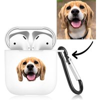 Custom Photo AirPods Case - Lovely Dog White