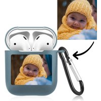 Custom Photo AirPods Case – Blue