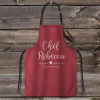 Custom Engraved Apron for Chef — Kitchen Aprons
