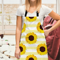 Tablier de Cuisine Tournesol Rayure Jaune
