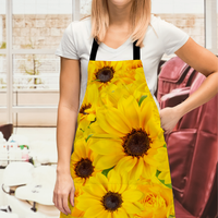 Tablier photo personnalisé Tournesol jaune vif imperméable — Gadgets de cuisine