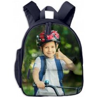 Sac à dos photo personnalisé pour enfants bleu — Sacs à dos décontractés