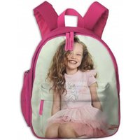 Sac à dos rose personnalisé avec photo pour filles — Sacs à dos décontractés
