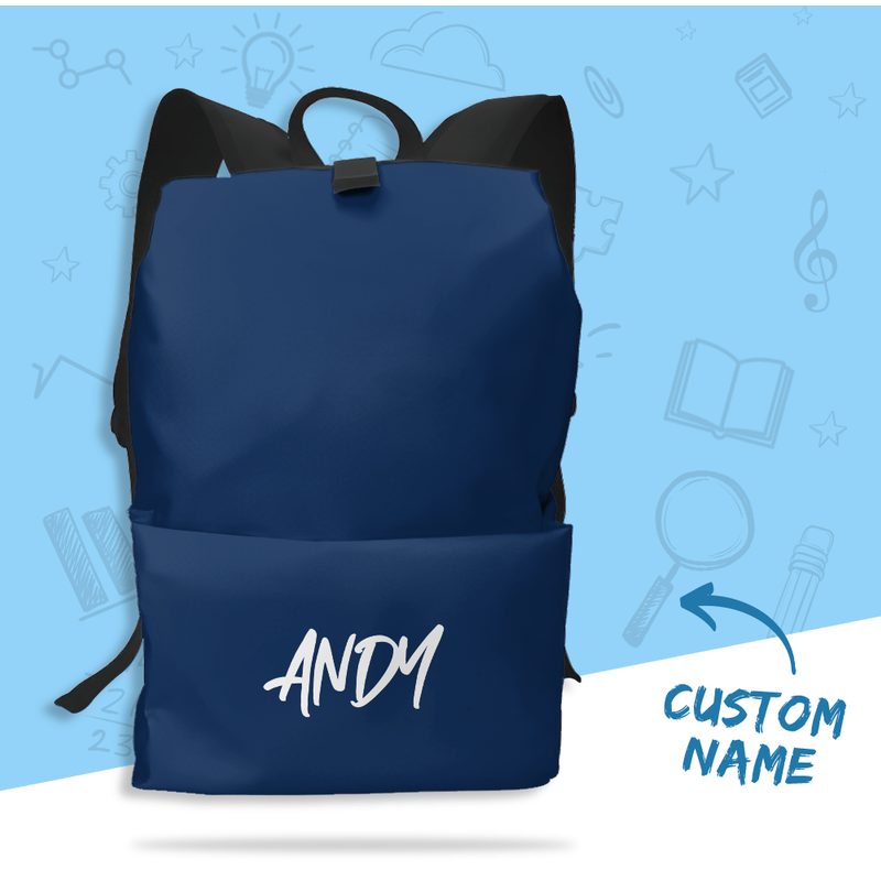 Sac à dos personnalisé pour enfants avec nom – Bleu — Sacs à dos décontractés