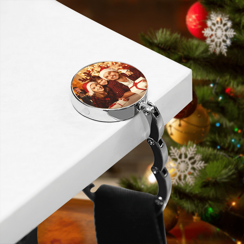 Custom Photo Portable Bag Hanger Personalized — Womens Handbags