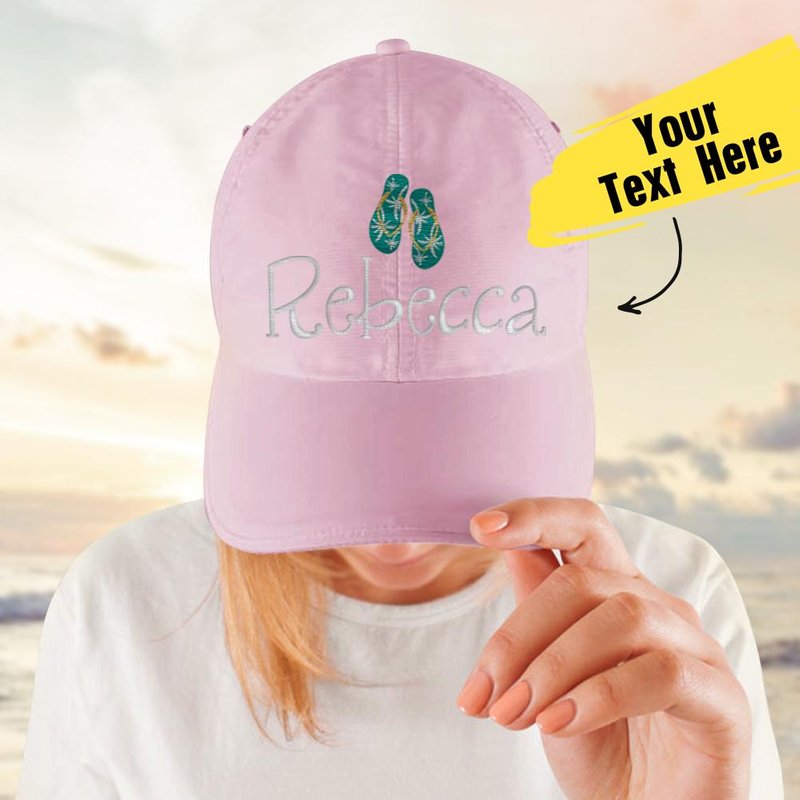 Casquette de voyage personnalisée pour fille - Rose