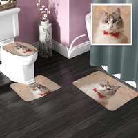 Ensemble de 3 Tapis de Salle de Bain Antidérapants à Photo Personnalisée — Décoration murale
