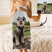 Serviette de bain photo personnalisée pour animaux, fibre ultrafine — Jouets pour chiens