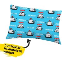 Personalized Pillow Case Light Blue Children's Gift — Pillows