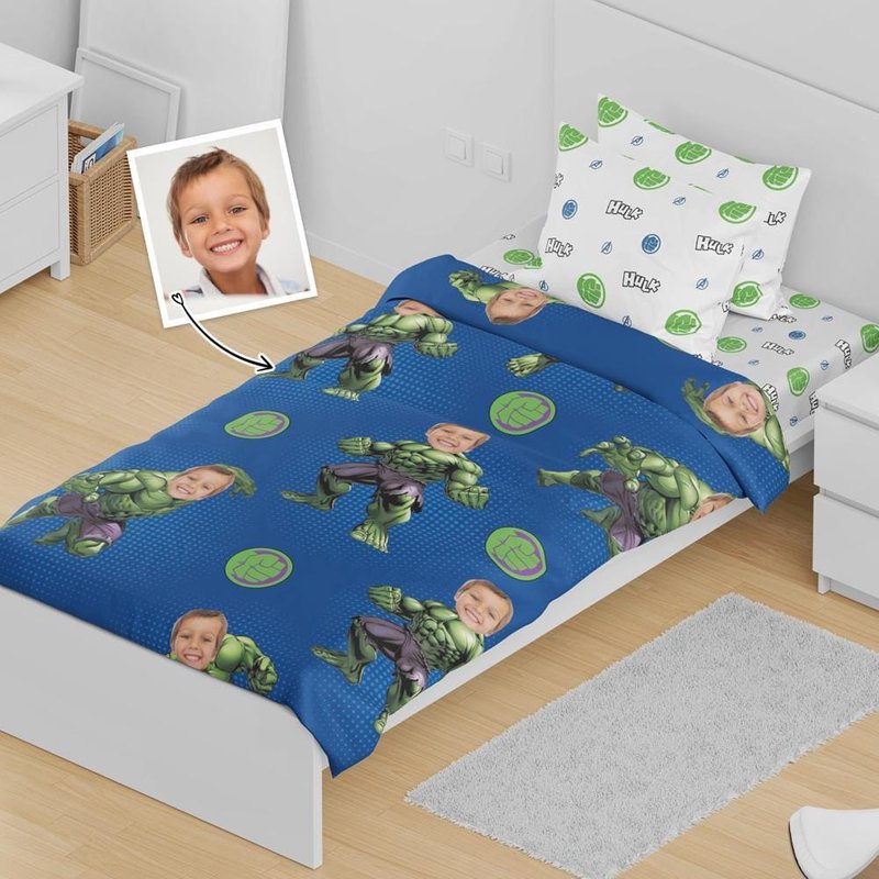 Custom Hulk Duvet Cover & Sheet Set Personalized — Bed Sheets