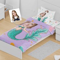 Personalized Mermaid Minime Bedding Set with Duvet Cover