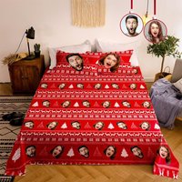 Custom Photo Double Bedding Sheet Set with Duvet Cover — Bed Sheets